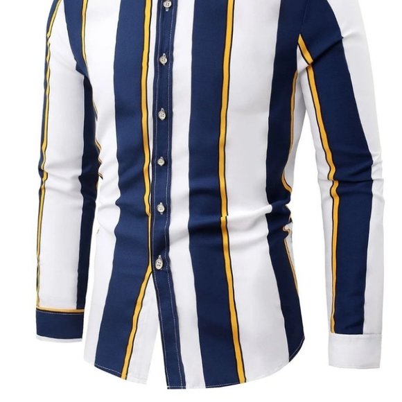 White Mens Button Up Shirt - Picture 2 of 6